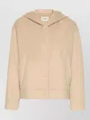 Weekend Max Mara Hooded Coat Long Sleeves Front Pockets In Multi