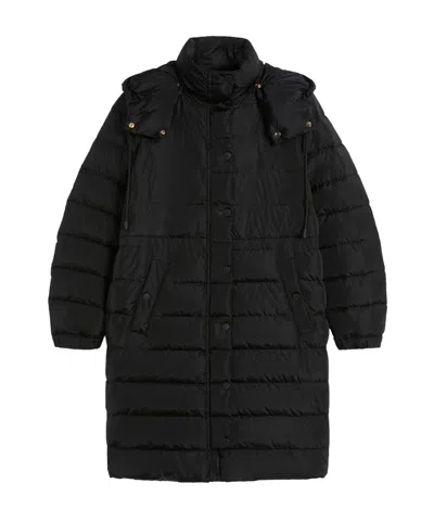 Weekend Max Mara Hooded Cotton Jacket In Black