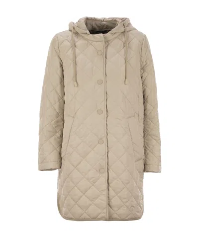 Weekend Max Mara Hooded Cotton Suit In Nude