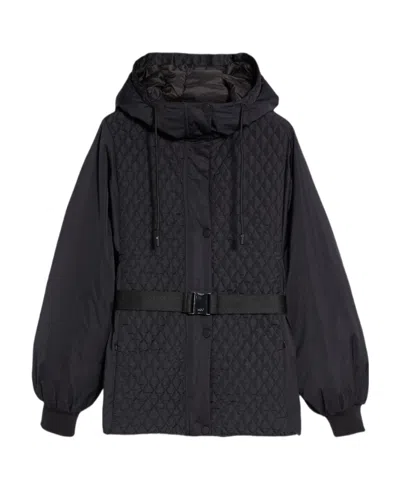 Weekend Max Mara Hooded Down Jacket In Black