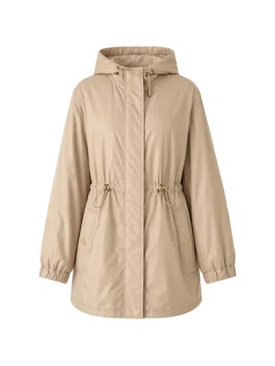 Weekend Max Mara Hooded Drawstring-waist Jacket In Neutral