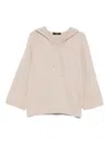 Weekend Max Mara Hooded Knitted Sweater In Pink