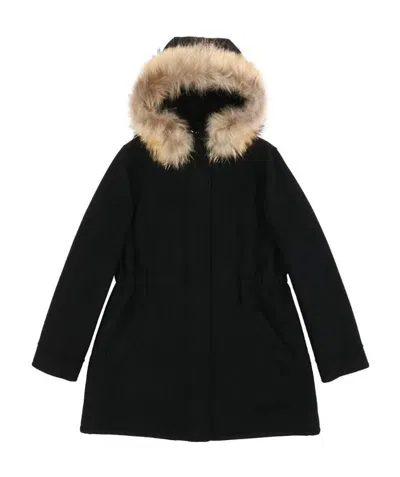 Weekend Max Mara Hooded Overcoat In Black