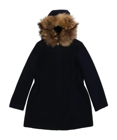 Weekend Max Mara Hooded Overcoat In Black