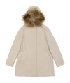 Weekend Max Mara Hooded Overcoat In Nude