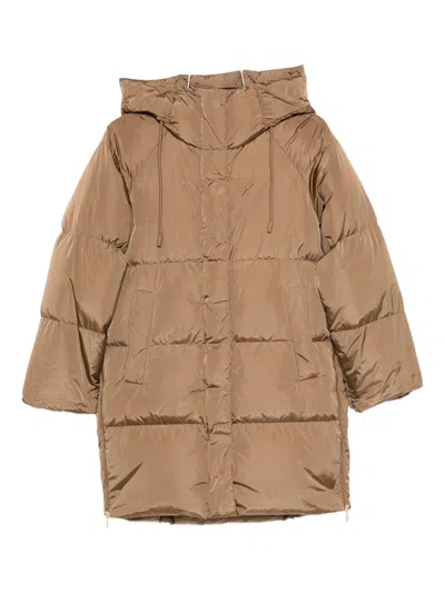 Weekend Max Mara Down Water-repellent Reversible Coat In Brown