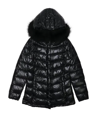 Weekend Max Mara Hooded Quilted Down Jacket In Black