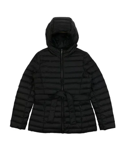 Weekend Max Mara Hooded Quilted Down Jacket In Black