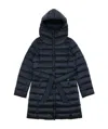 Weekend Max Mara Hooded Quilted Down Jacket In Blue