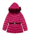 Weekend Max Mara Hooded Quilted Down Jacket In Pink