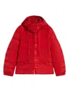 Weekend Max Mara Sax Quilted Down Water Repellent Short Jacket In Red
