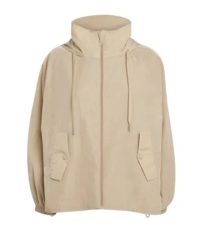 Weekend Max Mara Hooded Rain Jacket In Neutral