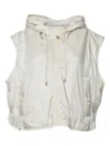 Weekend Max Mara Hooded Sleeveless Gilet In White