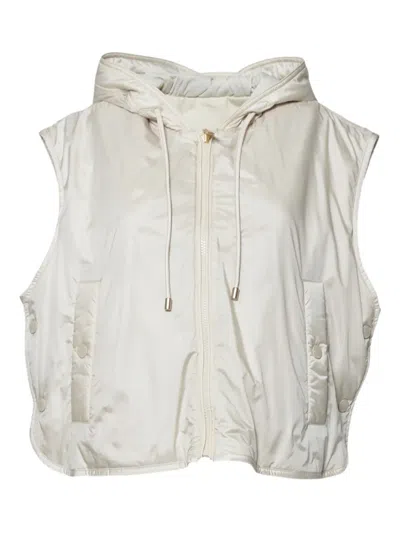 Weekend Max Mara Hooded Sleeveless Gilet In White