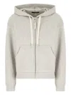 Weekend Max Mara Hooded Zip-up Hoodie In Gray