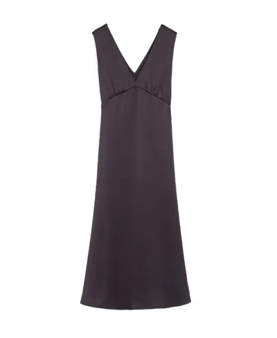 Weekend Max Mara Horn Satin Dress In Black
