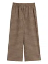 Weekend Max Mara Basketweave Wool And Cotton Trousers In Brown
