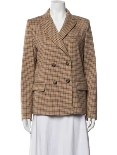 Pre-owned Weekend Max Mara Houndstooth Print Blazer In Neutrals