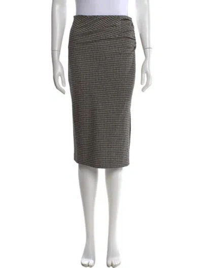 Pre-owned Weekend Max Mara Houndstooth Print Knee-length Skirt