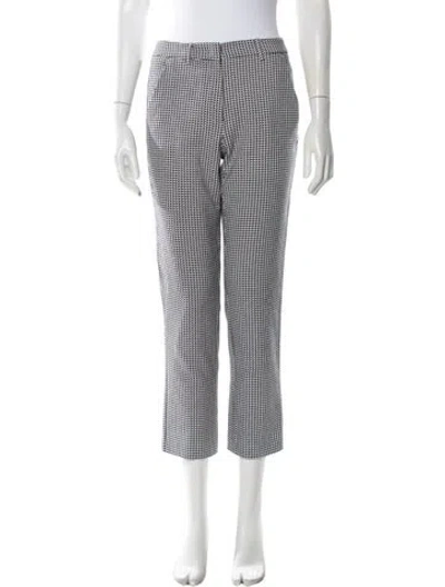 Pre-owned Weekend Max Mara Houndstooth Print Straight Leg Pants In Neutral