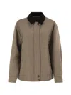 Weekend Max Mara Houndstooth-pattern Virgin-wool Jacket In Brown