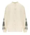 Weekend Max Mara Ilex Ecru Shirt In Blue