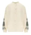 Weekend Max Mara Ilex Ecru Shirt In Blue
