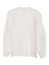Weekend Max Mara Ilex Embroidered Balloon-sleeve Shirt