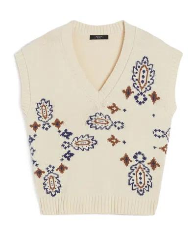 Weekend Max Mara Inlaid Cotton-blend Gilet