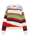 Weekend Max Mara Inlaid Cotton Sweater In Multi
