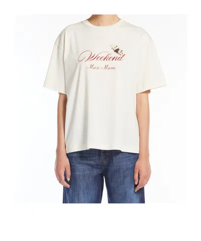 Weekend Max Mara Item O-neck Short-sleeved T-shirt In White