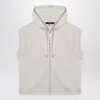 Weekend Max Mara Ivory Cotton-fleece Gilet In Neutral