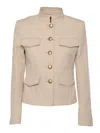 Weekend Max Mara Astori1234 Structured Collar Jacket With Button Detailing In Neutral