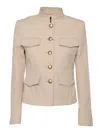 Weekend Max Mara Astori1234 Structured Collar Jacket With Button Detailing In Neutral