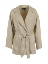 Weekend Max Mara Beige Linen Jacket With Belt In Neutral