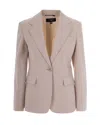 Weekend Max Mara Beige Single-breasted Blazer In Multi