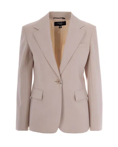 Weekend Max Mara Blazer Monopetto Beige In White