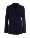 Weekend Max Mara Double-breasted Blazer In Blue