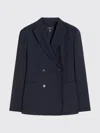 Weekend Max Mara Tailored Double Breasted Jacket Buttoned Cuffs In Blue