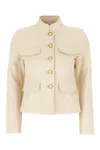 Weekend Max Mara Astori1234 Structured Collar Jacket With Button Detailing In Neutral