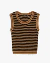 Weekend Max Mara Sleeveless Knitted Vest In Deserto