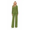 Weekend Max Mara Single-breasted Virgin Wool Blazer In Green