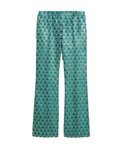 Weekend Max Mara Jacquard Casual Pants In Green