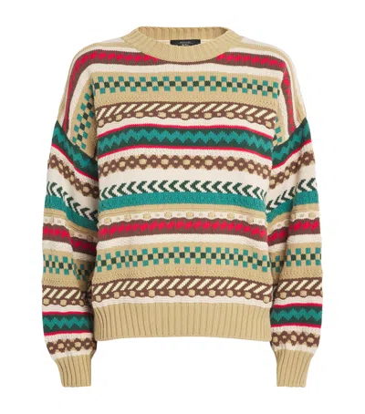 WEEKEND MAX MARA JACQUARD GEOMETRIC SWEATER