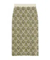 Weekend Max Mara Jacquard Knitted Skirt In Nude