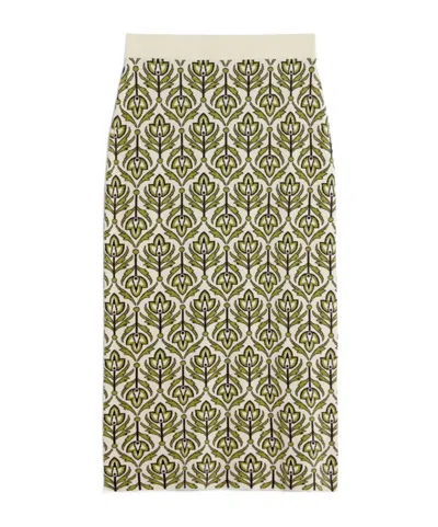 Weekend Max Mara Jacquard Knitted Skirt In Nude