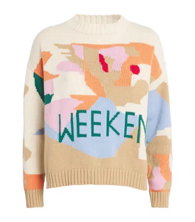 WEEKEND MAX MARA JACQUARD LOGO SWEATER