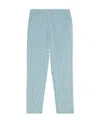Weekend Max Mara Jacquard Quarter Pants In Blue