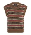 Weekend Max Mara Jacquard Sweater Vest In Brown