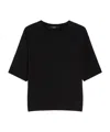 Weekend Max Mara Cotton Jersey And Viscose T-shirt In Black
